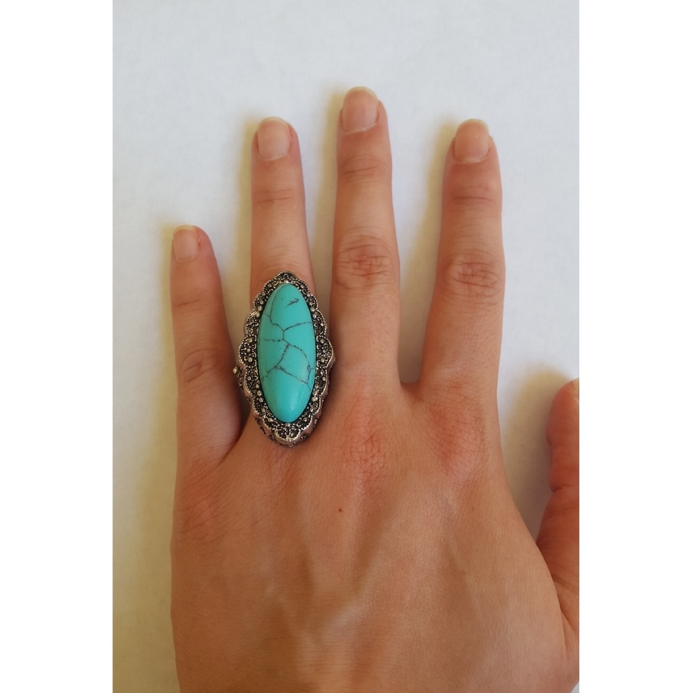 Turquoise Statement Cage Ring